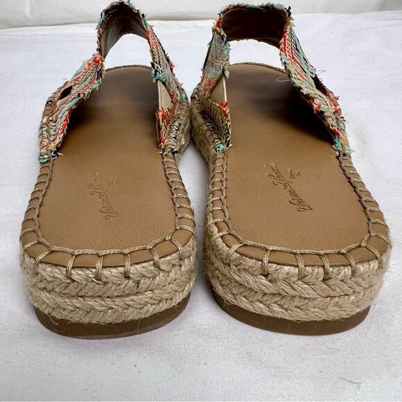 UNIVERSAL THREAD NWOT Sonya Woven Slide Sandals Platform Espadrille Coral Blue 7 - Picture 4 of 7